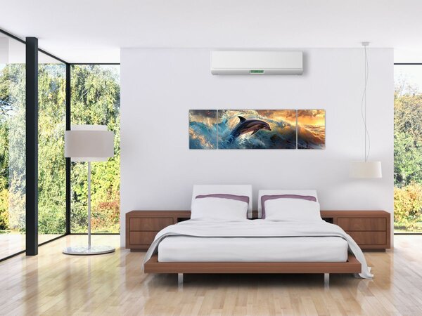 Obraz - Delfín, ilustrace (170x50 cm)