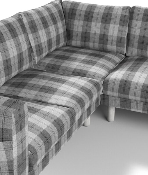 Potah na pohovku IKEA Norsborg rohová 4-místná barva šedá látka pletený vzor, vzorované