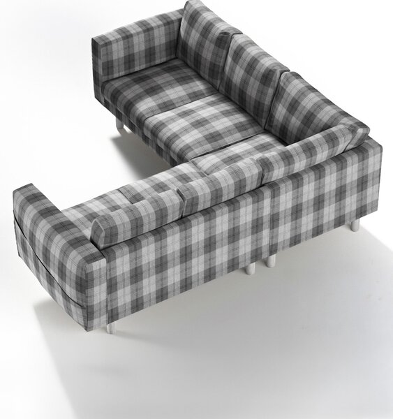 Potah na pohovku IKEA Norsborg rohová 4-místná barva šedá látka pletený vzor, vzorované