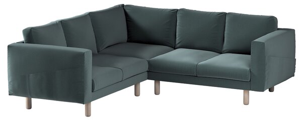 Potah na pohovku IKEA Norsborg rohová 4-místná barva zelená látka sametová