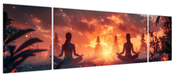Obraz - Jóga v přírodě (170x50 cm)