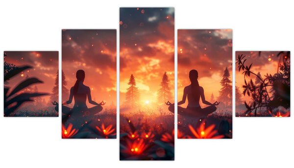 Obraz - Jóga v přírodě (125x70 cm)