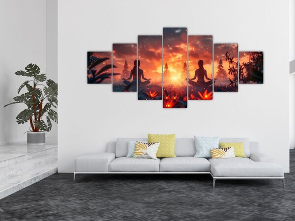 Obraz - Jóga v přírodě (210x100 cm)