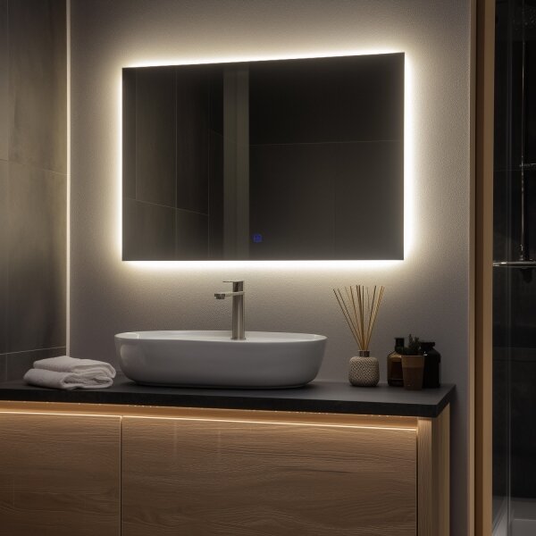 Brilagi - LED Koup. zrcadlo LUCE LED/30W/230V 60x90 cm IP44 CRI 90 stmív. + CCT