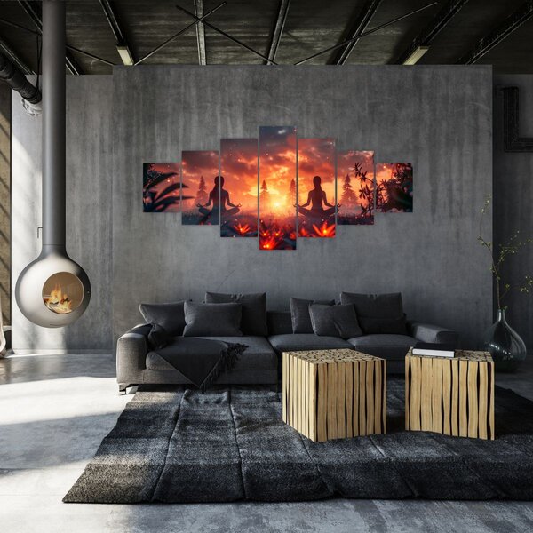 Obraz - Jóga v přírodě (210x100 cm)