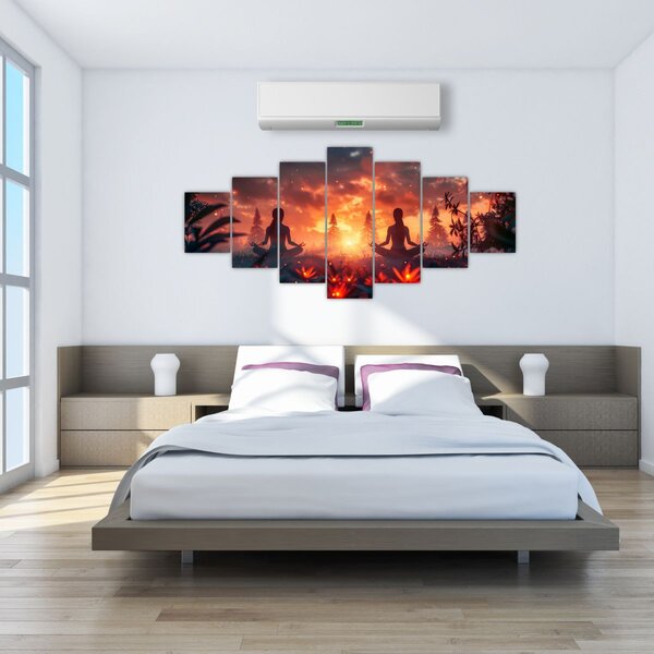 Obraz - Jóga v přírodě (210x100 cm)