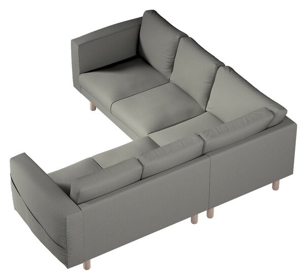 Potah na pohovku IKEA Norsborg rohová 4-místná barva šedá látka pletený vzor