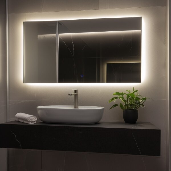 Brilagi - LED Koup. zrcadlo LUCE LED/36W/230V 60x120 cm IP44 CRI 90 stmív. + CCT