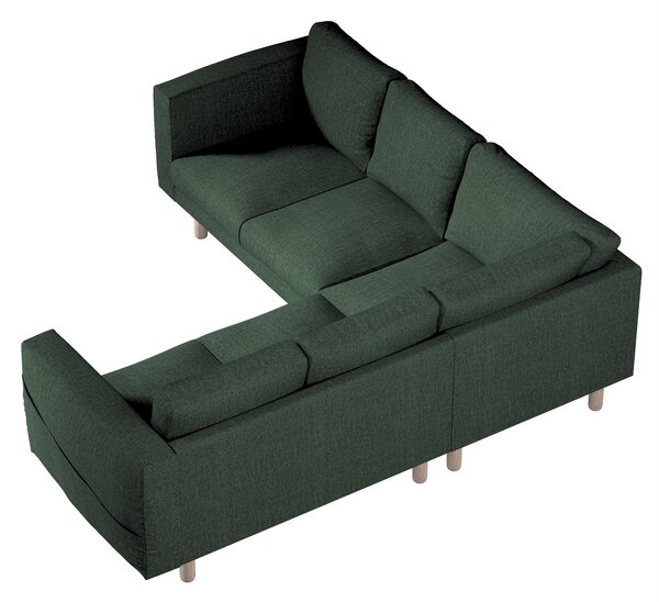 Potah na pohovku IKEA Norsborg rohová 4-místná barva zelená látka pletený vzor