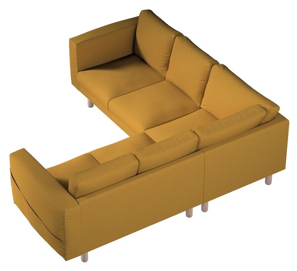 Potah na pohovku IKEA Norsborg rohová 4-místná barva žlutá látka pletený vzor