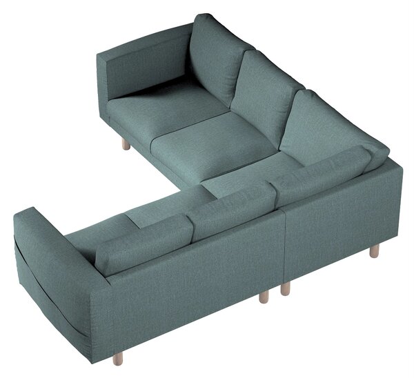 Potah na pohovku IKEA Norsborg rohová 4-místná barva modrá látka pletený vzor