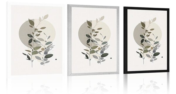 Plakát minimalistické rostlinky v boho stylu
