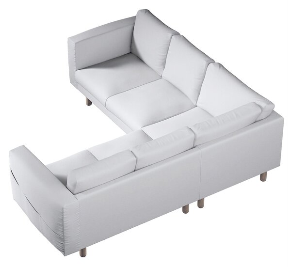 Potah na pohovku IKEA Norsborg rohová 4-místná barva bílá látka pletený vzor
