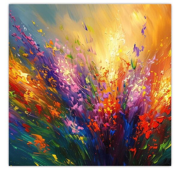 Obraz - Abstrakce květin (30x30 cm)