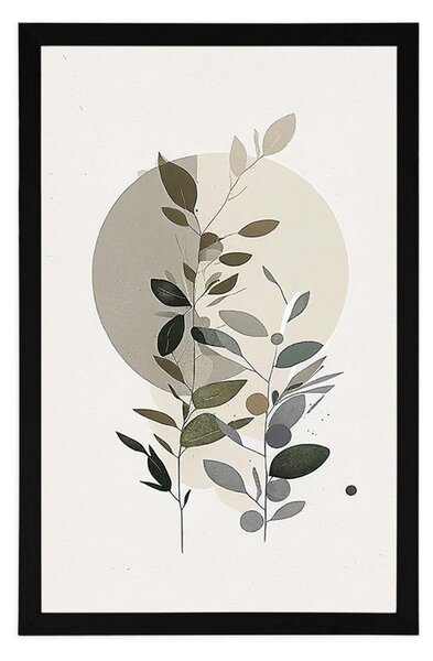 Plakát minimalistické rostlinky v boho stylu