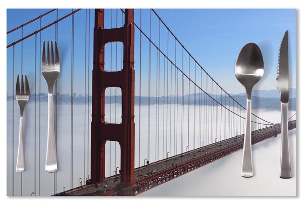 Sablio Prostírání Golden Gate v mlze: 40x30cm