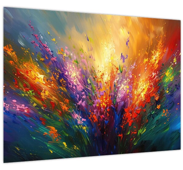 Obraz - Abstrakce květin (70x50 cm)