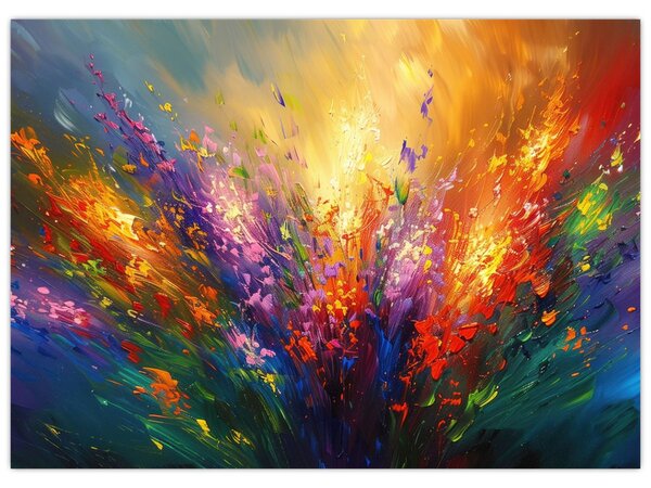 Obraz - Abstrakce květin (70x50 cm)