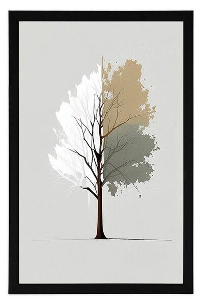 Plakát minimalistický vícebarevný strom