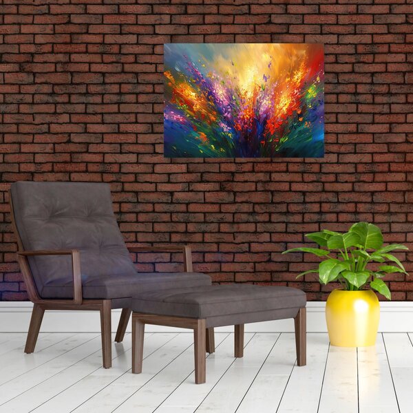 Obraz - Abstrakce květin (70x50 cm)