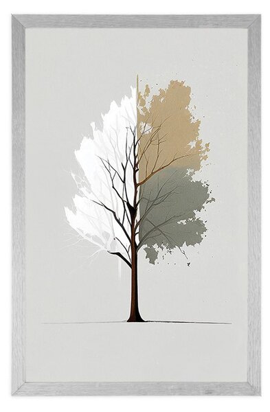 Plakát minimalistický vícebarevný strom