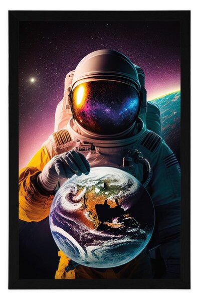 Plakát kosmonaut v neznámé atmosféře