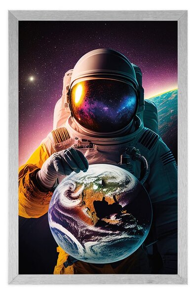 Plakát kosmonaut v neznámé atmosféře