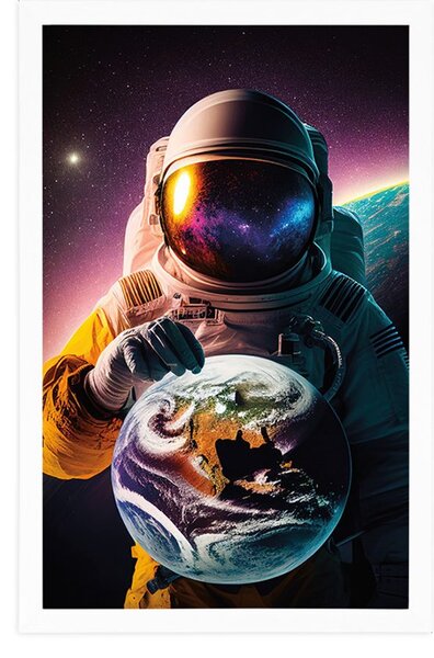 Plakát kosmonaut v neznámé atmosféře