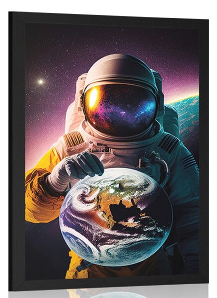 Plakát kosmonaut v neznámé atmosféře
