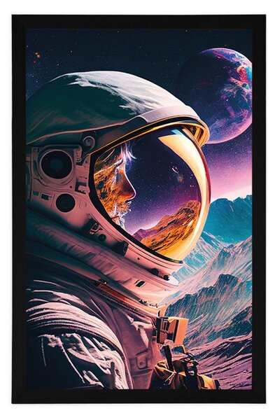 Plakát tajuplný profil kosmonauta