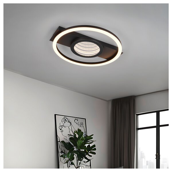 Stropní LED svítidlo WHEELER 2 černá/bílá