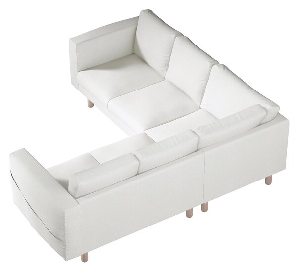 Potah na pohovku IKEA Norsborg rohová 4-místná barva krémová látka pletený vzor