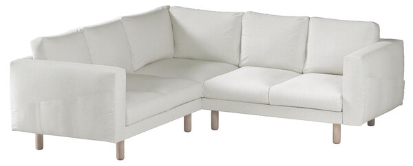 Potah na pohovku IKEA Norsborg rohová 4-místná barva krémová látka pletený vzor