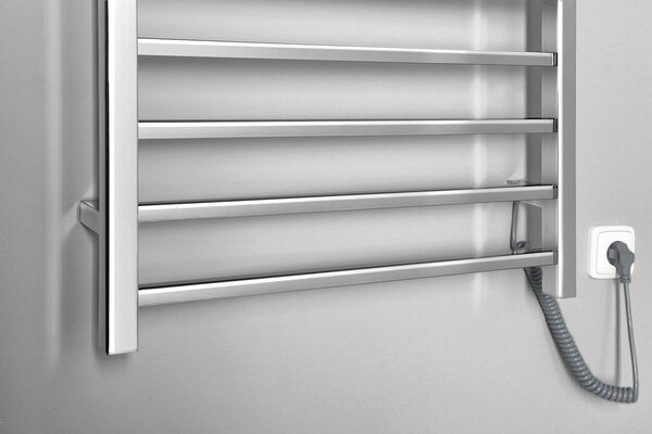 Sapho Sapho, ESKINADO elektrický sušák ručníků, hranatý, 600x1500 mm, 130 W, leštěná nerez, ER450V