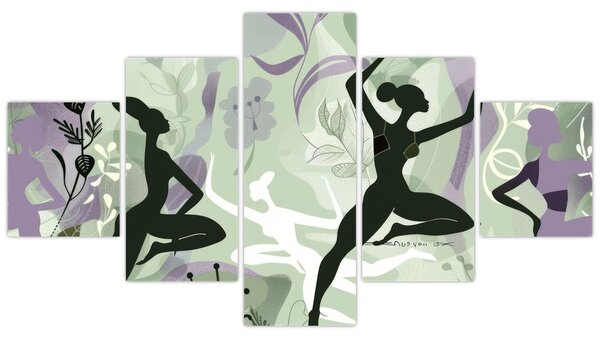 Obraz - Ilustrace tanečnic (125x70 cm)