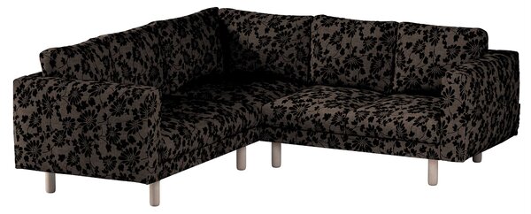 Potah na pohovku IKEA Norsborg rohová 4-místná barva hnědá látka pletený vzor, vzorované