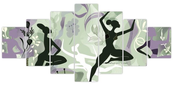 Obraz - Ilustrace tanečnic (210x100 cm)
