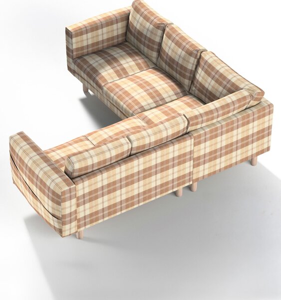 Potah na pohovku IKEA Norsborg rohová 4-místná barva béžová látka pletený vzor, vzorované