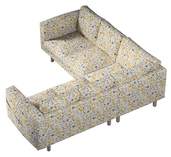 Potah na pohovku IKEA Norsborg rohová 4-místná barva žlutá látka pletený vzor, vzorované