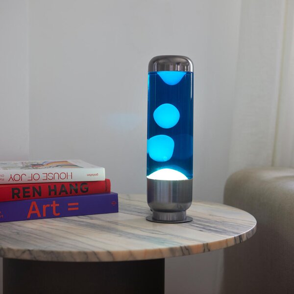Kapslová stolní lampa modrá, hliníková - Design Balvi