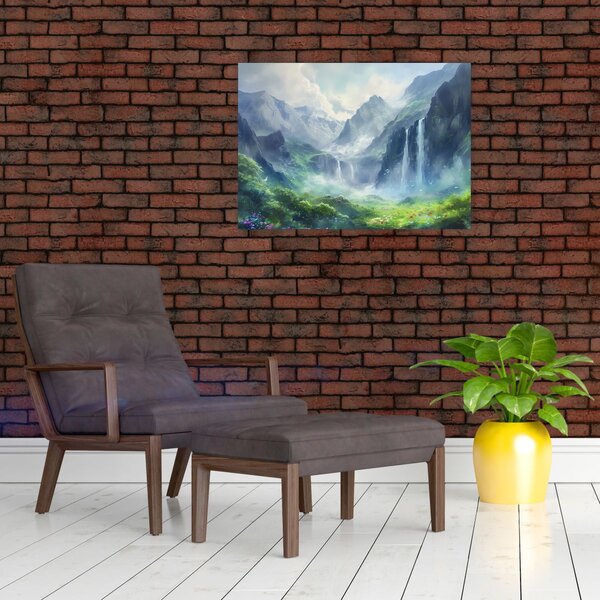 Obraz - Údolí vodopádů (70x50 cm)