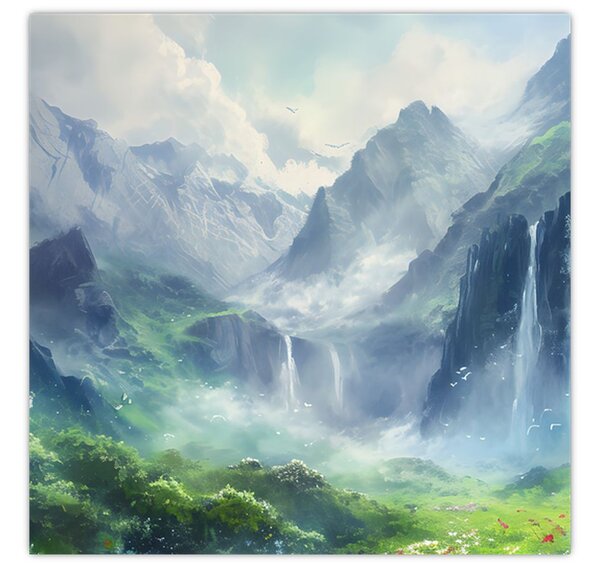 Obraz - Údolí vodopádů (30x30 cm)