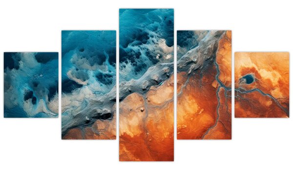 Obraz - Voda a oheň (125x70 cm)
