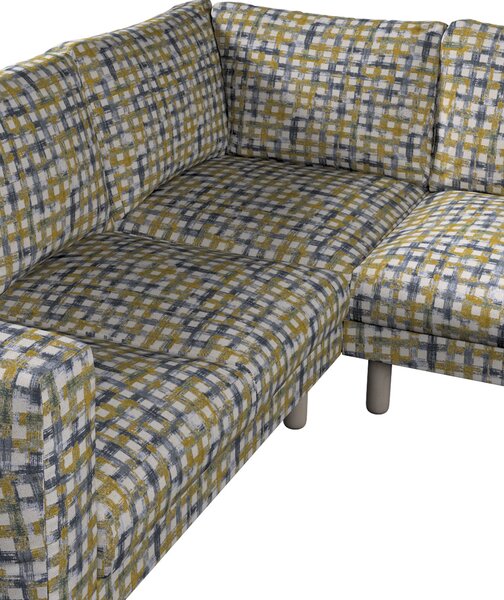 Potah na pohovku IKEA Norsborg rohová 4-místná barva modrá látka pletený vzor, vzorované