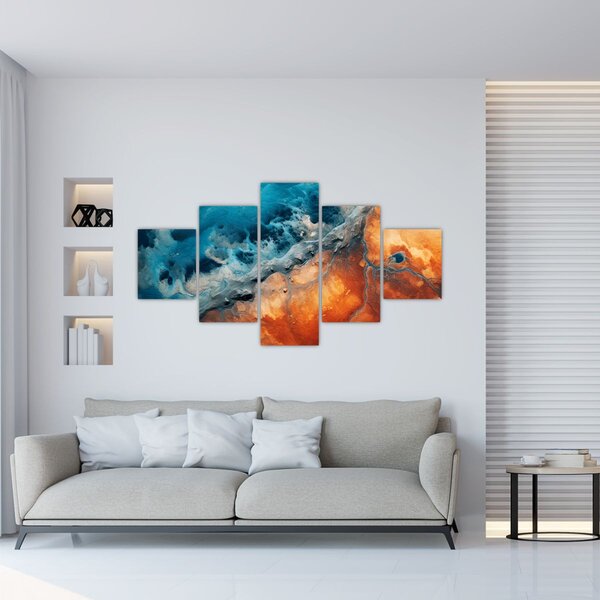 Obraz - Voda a oheň (125x70 cm)