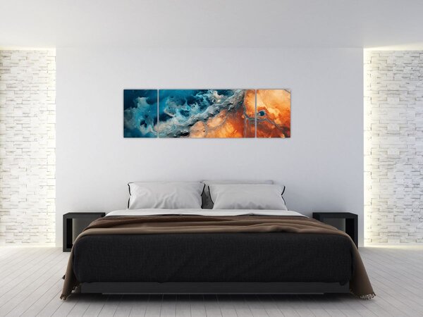 Obraz - Voda a oheň (170x50 cm)