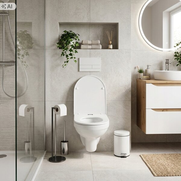Sedátko na WC mísu Granitan SOPRA bílé polypropylenové