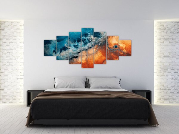 Obraz - Voda a oheň (210x100 cm)