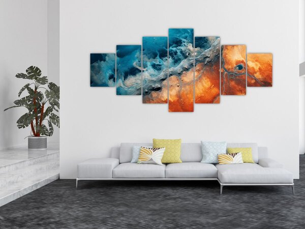 Obraz - Voda a oheň (210x100 cm)
