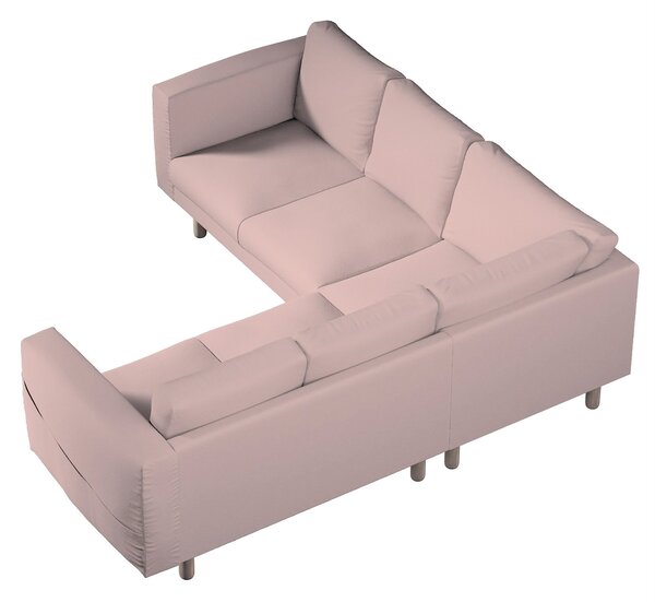 Potah na pohovku IKEA Norsborg rohová 4-místná barva růžová látka pletený vzor
